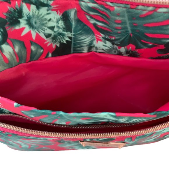 Nicole Miller New York Palm Tree Toiletry Bag Large Travel Bag 4 Compartments - Picture 10 of 13